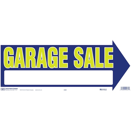 Hy-Ko Corrugated Neon Garage Sale Arrow Sign 9" x 18", 5PK A22461